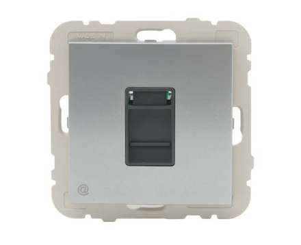 Розетка комп'ютерна LOGUS RJ45 5e металік алюмінієвий