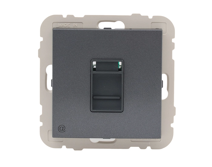 21453 TIS Розетка комп'ютерна LOGUS RJ45 5e металік графітовий