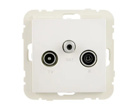 Розетка телевізійна кінцева LOGUS R TV-SAT металік крижаний