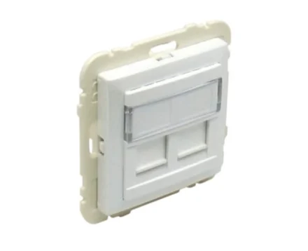 Розетка комп. подвійна LOGUS RJ45 5e металік крижаний