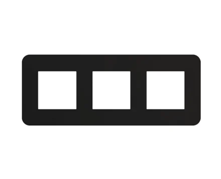 Рамка 3-на EFAPEL Latina, чорний матовий