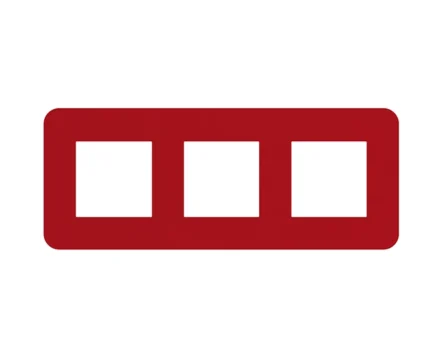 Рамка 3-на EFAPEL Latina EU черв.