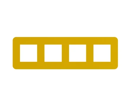 Рамка 4-на EFAPEL Latina EU жовт.