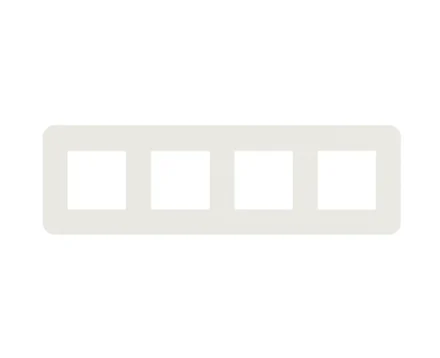 Рамка 4-на EFAPEL Latina EU біл.матовий/хром