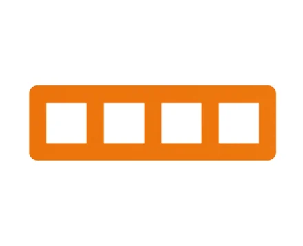 Рамка 4-на EFAPEL Latina EU помаранч.