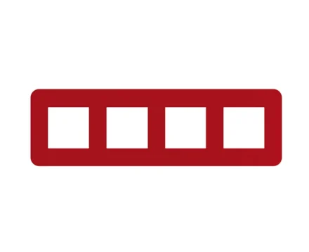 Рамка 4-на EFAPEL Latina EU черв.