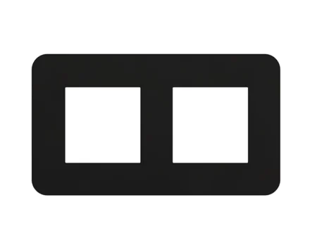 Рамка 2-на EFAPEL Latina EU чорн.матовий/хром