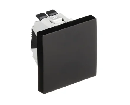 Вимикач 1кл. 10АХ, 250V, EFAPEL QUADRO чорний матовий