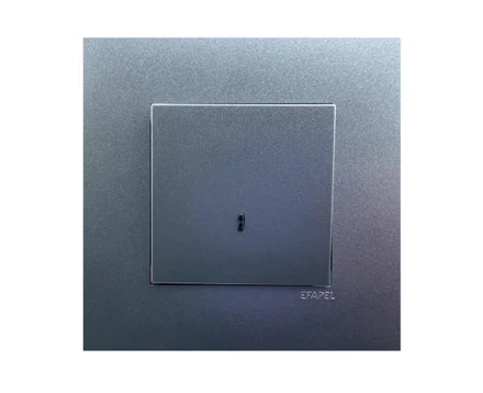 Вимикач 1кл. з підсв. EFAPEL QUADRO 10АХ, 250V, алюміній