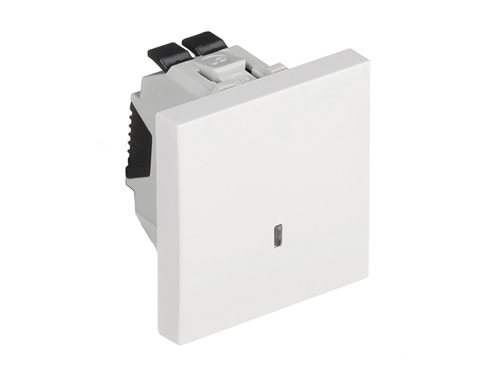 4601212 SBM_1 Вимикач 1кл. з підсв. EFAPEL QUADRO 10АХ, 250V, білий матовий