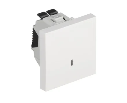 Вимикач 1кл. з підсв. EFAPEL QUADRO 10АХ, 250V, білий глянцевий