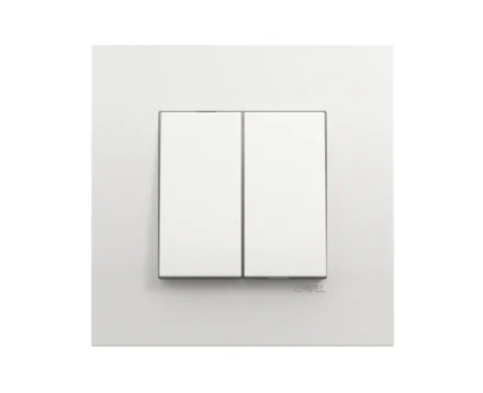 Вимикач 2кл. перехр. EFAPEL QUADRO 10АХ, 250V білий глянцевий