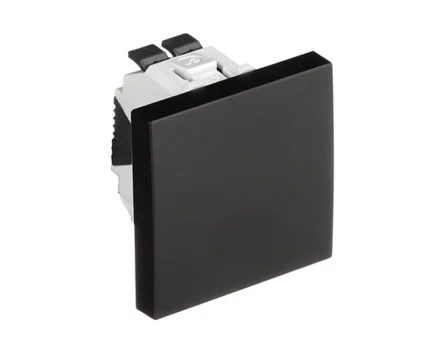 Вимикач 1кл. перехр. EFAPEL QUADRO 10АХ, 250V, чорний матовий