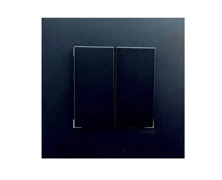 Вимикач 2кл. EFAPEL QUADRO 10АХ, 250V, чорний матовий