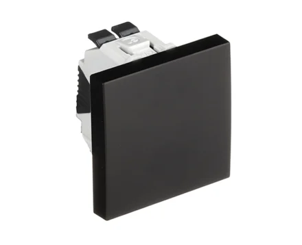 Вимикач 1кл. сход. EFAPEL QUADRO 10АХ, 250V, чорний матовий