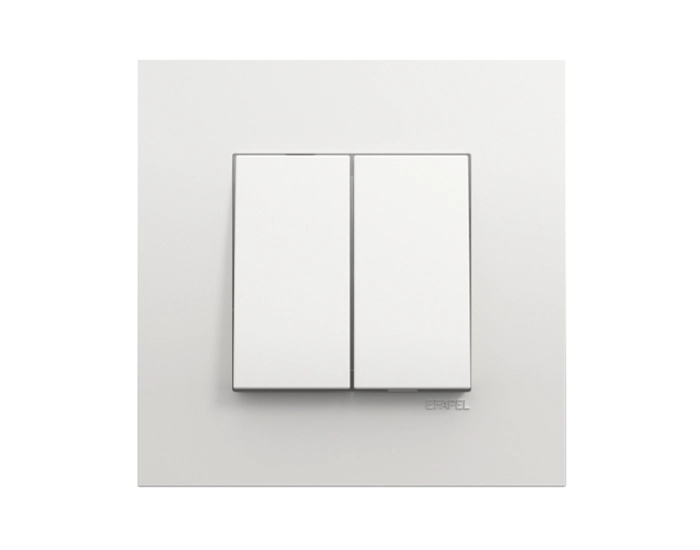 4610112 SBM Вимикач 2кл. сход. EFAPEL QUADRO 10АХ, 250V, білий матовий