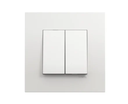 Вимикач 2кл. сход. EFAPEL QUADRO 10АХ, 250V білий глянцевий