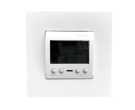 Термостат програматор для теплої підлоги EFAPEL QUADRO, 250 V/16A білий матовий