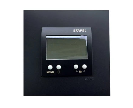 Термостат програматор для теплої підлоги EFAPEL QUADRO, 250 V/16A чорний матовий