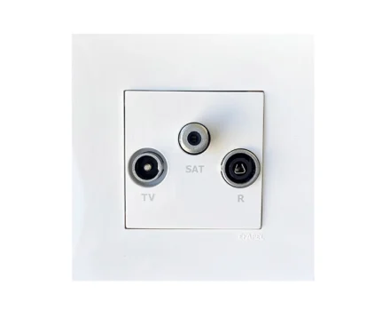 Розетка TV кінцева TV-R-SAT EFAPEL QUADRO білий глянцевий