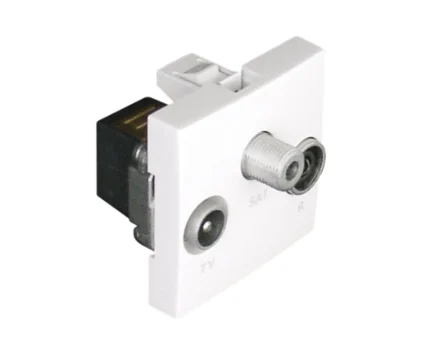 Розетка TV кінцева TV-R-SAT EFAPEL QUADRO білий глянцевий