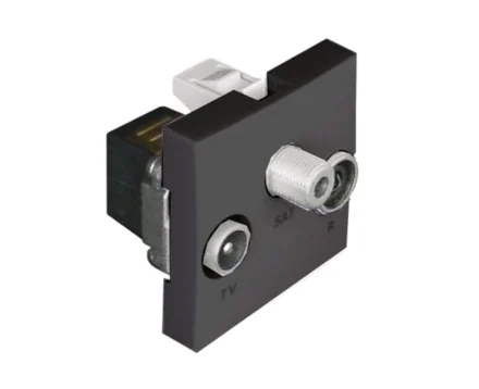 Розетка TV кінцева TV-R-SAT EFAPEL QUADRO чорний матовий