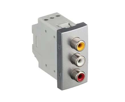 Розетка аудіо RCAx3 EFAPEL QUADRO алюміній