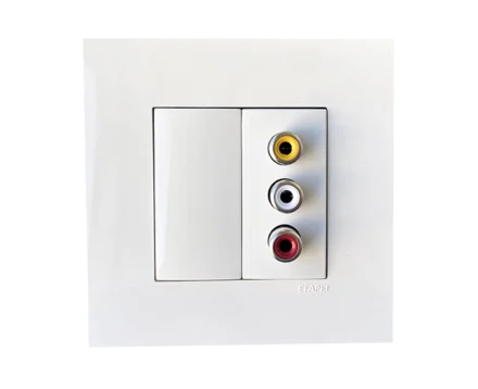 Розетка аудіо RCAx3 EFAPEL QUADRO білий матовий