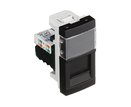 Розетка PC EFAPEL QUADRO RJ45 5e чорний матовий