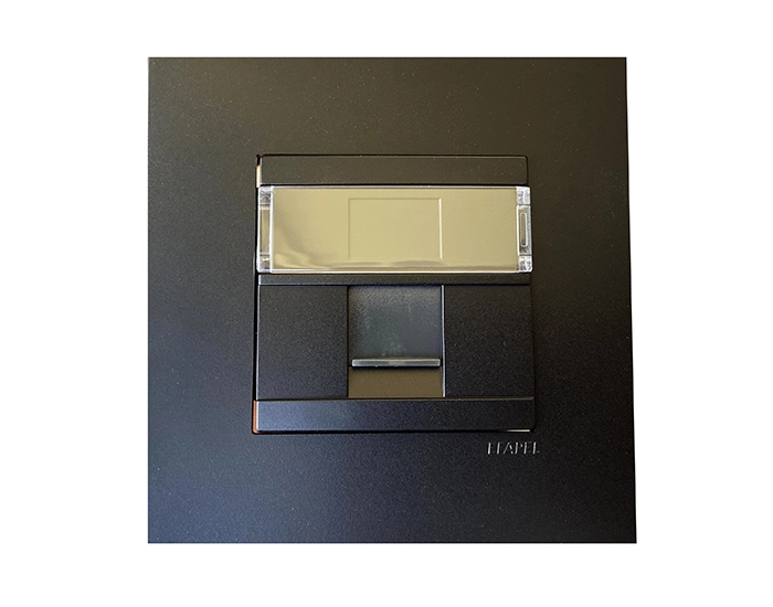 4697212 SPM Розетка TF EFAPEL QUADRO RJ11 чорний матовий