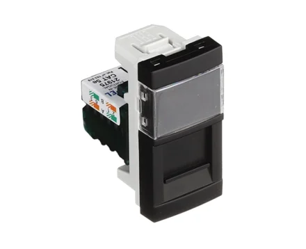 Розетка TF EFAPEL QUADRO RJ11 чорний матовий