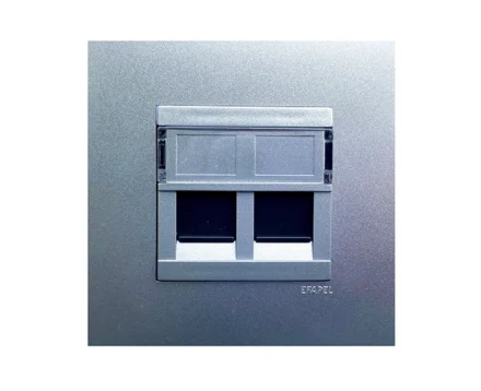Розетка 2-на PC EFAPEL QUADRO RJ45 5e алюміній