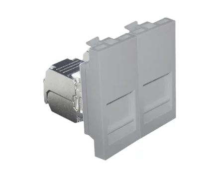 Розетка 2-на PC EFAPEL QUADRO RJ45 5e алюміній