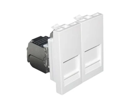 Розетка 2-на PC EFAPEL QUADRO RJ45 5e білий матовий