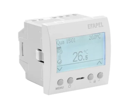 Термостат-програматор б/датчика EFAPEL Latina білий глянцевий