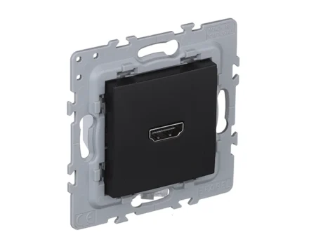Розетка 1-на HDMI EFAPEL Latina, чорний матовий