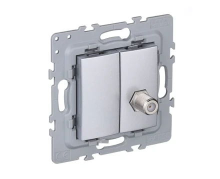 Розетка TV базова EFAPEL Latina тип F, алюміній