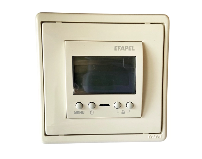 50232 TMF_1 Термостат програматор для теплої підлоги Efapel Apolo, 250 V/16A слонова кістка