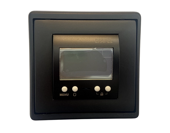 50232 TPM_1 Термостат програматор для теплої підлоги Efapel Apolo, 250 V/16A чорний матовий