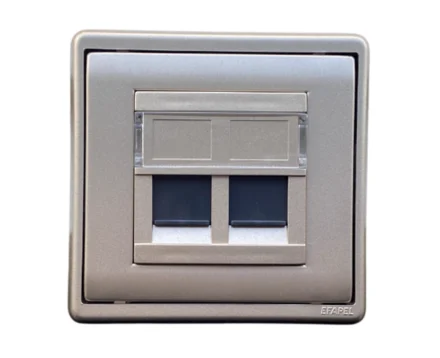 Розетка PC 2-на Efapel Apolo RJ45 5e шампань