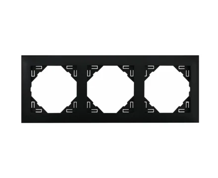 Рамка потрійна універсальна LOGUS чорний матовий