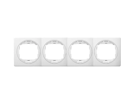 Рамка 4-на гориз. Aling-Conel EON, білий-білий