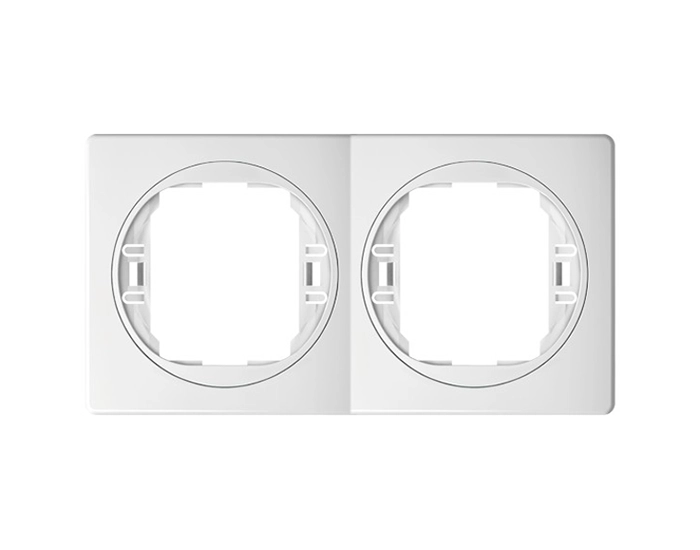 E6711.00 Рамка 2-на вертик. Aling-Conel EON, білий-білий