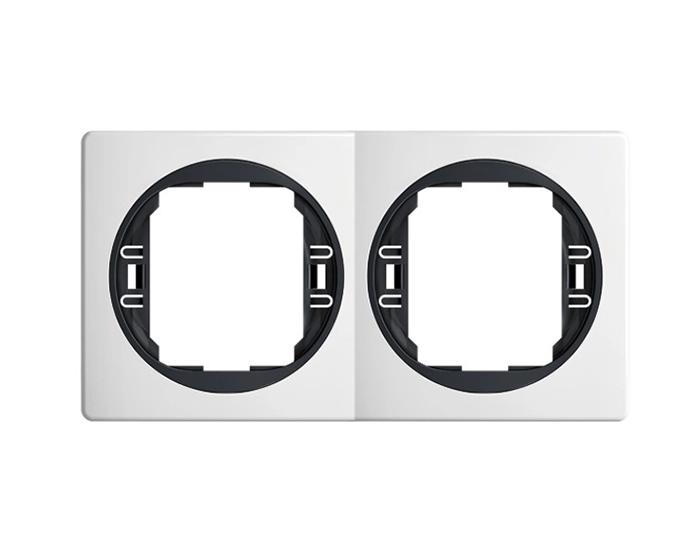 E6711.0E Рамка 2-на вертик. Aling-Conel EON, білий-чорний