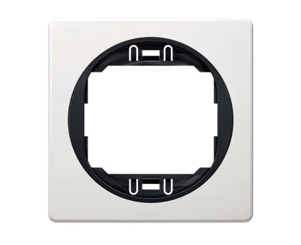 Рамка 1-на Aling-Conel EON, 80*80 білий-чорний