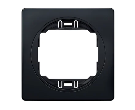 Рамка 1-на Aling-Conel EON, 80*80 чорний матовий-чорний