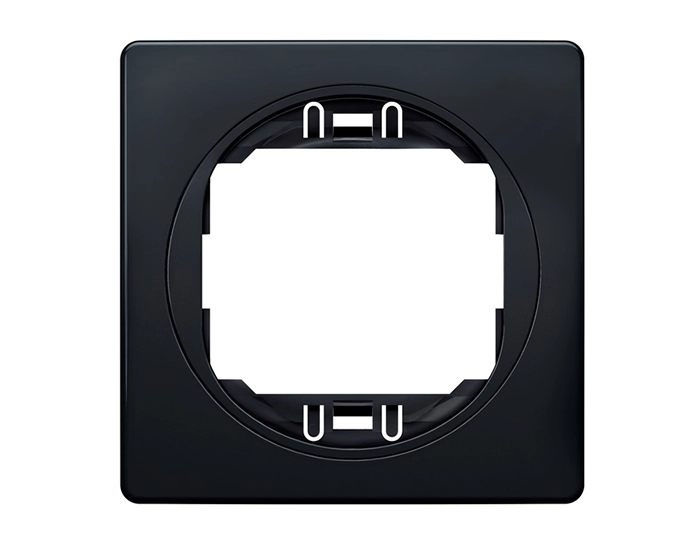 E6801.E1Е Рамка 1-на Aling-Conel EON, 80*80 чорний матовий-чорний