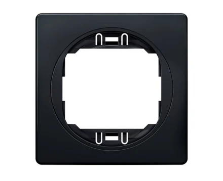 Рамка 1-на Aling-Conel EON, 80*80 чорний глянцевий-чорний