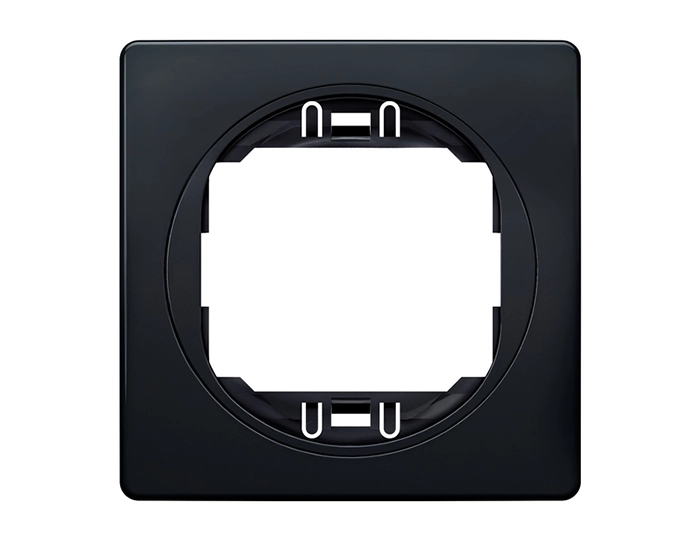 E6801.EE Рамка 1-на Aling-Conel EON, 80*80 чорний глянцевий-чорний