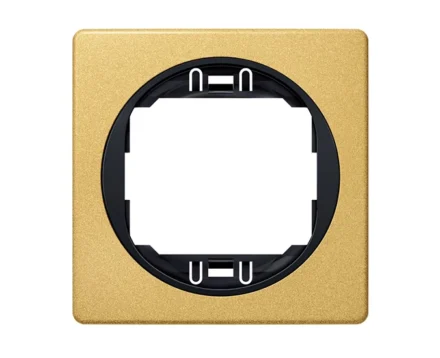 Рамка 1-на Aling-Conel EON, 80*80 золото-чорний